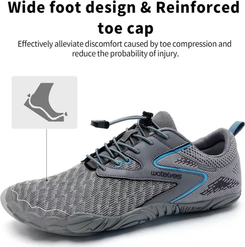 Vista 2 de WateLves - Zapatos de agua para hombres y mujeres, para natación, playa, piscina, surfear, hacer yoga o aeróbico acuático, calcetines para el agua