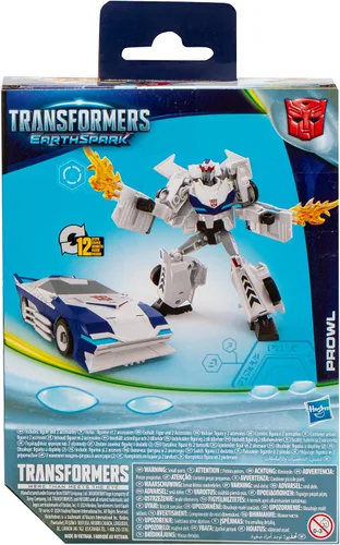 Vista 5 de Transformers EarthSpark Deluxe Class Prowl - Figura de acción de robot de 5 pulgadas, se convierte en 12 pasos, juguetes interactivos para niños