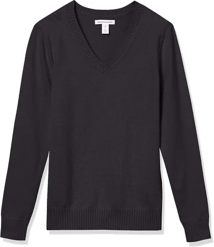 Vista 11 de Suéter Tienda Essentials para mujer, 100% algodón, de manga larga, con cuello en V