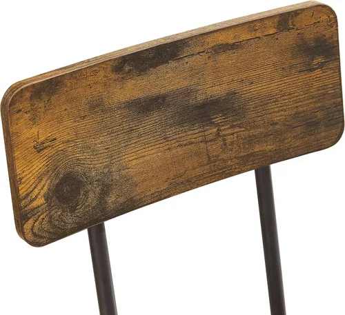 Vista 7 de Juego de mesa de comedor para 4, sillas de comedor de 5 piezas con respaldo para espacios pequeños, juego de mesa de bar y sillas, juego de mesa