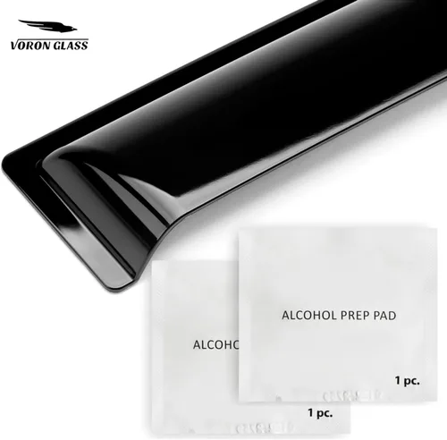 Vista 8 de Voron Glass Protectores de lluvia extra duraderos con cinta adhesiva para Ram 2500/3500 2011-2025 Mega Cab, deflectores de ventana, viseras