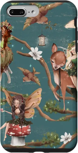 Vista 11 de iPhone 12/12 Pro Woodland Criatures - Carcasa para jardín de hadas