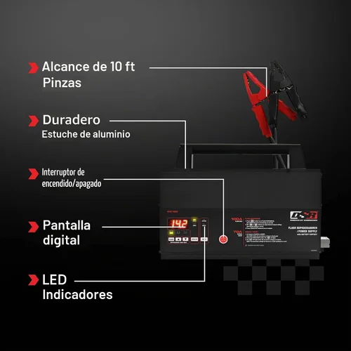 Vista 4 de Schumacher Electric DSR Pro, Cargador de Batería de Coche de 100A de Servicio Profesional y Fuente de Alimentación, Modo de Servicio, Reprogramación