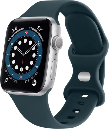 Vista 21 de Mugust - Correas deportivas compatibles con Apple Watch de 42mm, 41mm, 45mm, 49mm, 40mm, 44mm, 38mm, 42mm y 46mm, correa impermeable de silicona