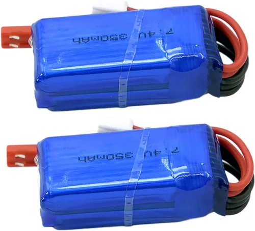 Vista 2 de 2 unids 7.4 V 2S 350 mAh 20C LiPo batería JST enchufe para RC modelo micro avión helicóptero Quadcopter Drone
