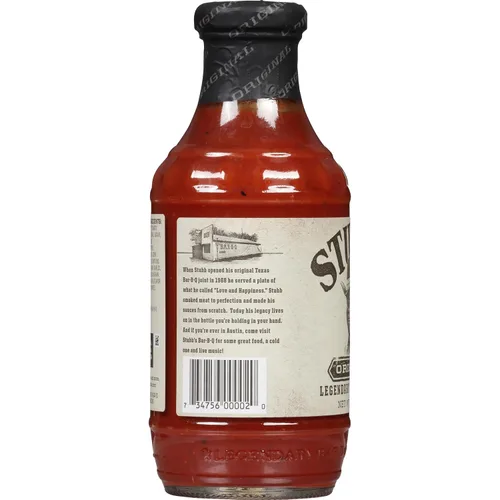 Vista 24 de Salsa de barbacoa Stubb’s, Original, Sin OMG, Sin gluten, Certificada Kosher, Sin jarabe de maíz de alta fructosa, Sabor original picante, Salsa