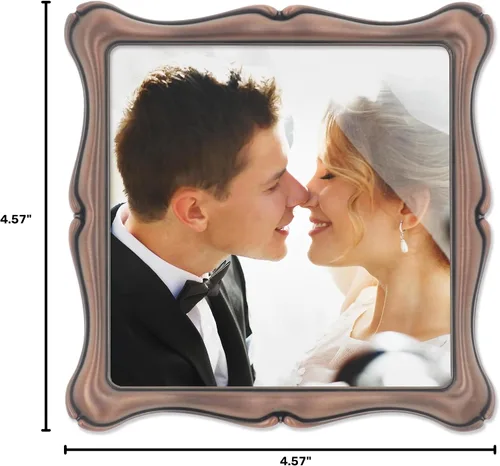 Vista 6 de Lawrence Frames Marco de metal, romance, bronce, 4x4