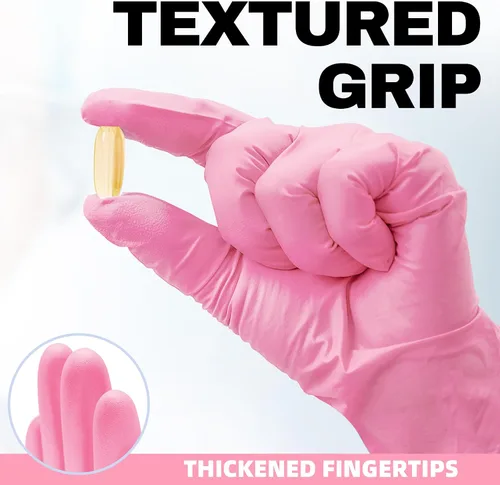 Vista 3 de Beastek Nitrile Disposable Exam Gloves, 4Mil 100 Ct Powder-Free Latex-Free Food-Safe for Cooking Medical Esthetician, Orchid