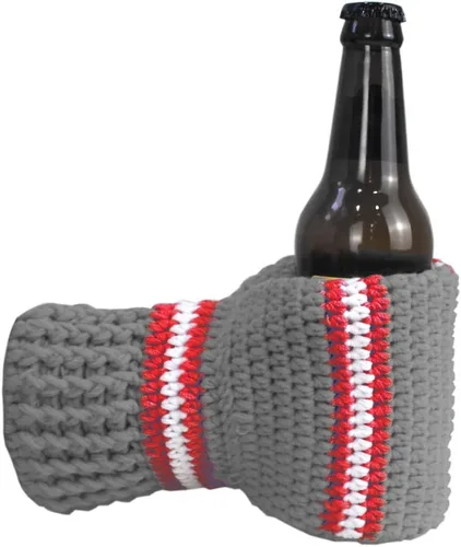 Vista 9 de Guantes de lana FunisFun para cerveza, guante tejido para beber con costuras para regalo de broma de elefante blanco, idea para fiestas previas al