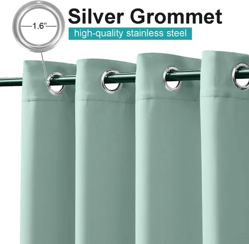 Vista 3 de NICETOWN Cortina para Exteriores para Patio Impermeable de 84 Pulgadas de Ancho, Aislamiento Térmico con Ojales Antioxidantes Bloqueo UV Cortina