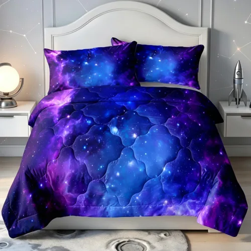 Vista 16 de BlessLiving Ropa de cama de bloques de construcción para niños: juego de edredón de microfibra cepillada suave para todas las estaciones con 2 3