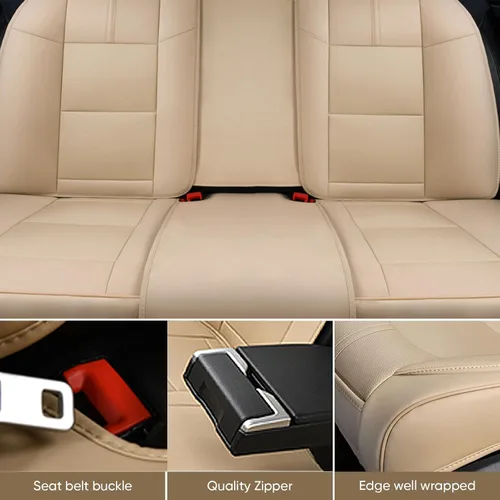 Vista 7 de Fundas de Asiento de Automóvil Accesorios Asiento Delantero Protector de Cojín de Cuero Transpirable Impermeable Funda de Asiento para Automóviles