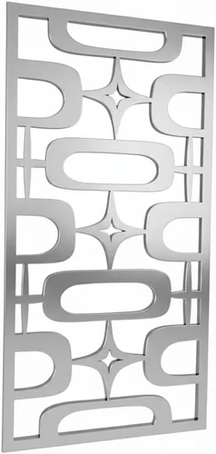 Vista 18 de MidCentury - Paneles de pared modernos de óvalos atómicos con explosiones de estrellas de estilo vintage, dorado, plateado, negro, menta, arte