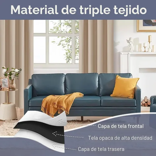 Vista 3 de JIUZHEN Cortinas opacas para dormitorio, con aislamiento térmico y bolsillo para barra, cortinas para sala de estar, juego de 2 paneles de 38 x 45