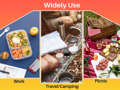 Vista 6 de Paquete de 6 recipientes para aderezo de ensalada: recipientes pequeños para condimentos con tapas, tazas reutilizables de acero inoxidable, tapas