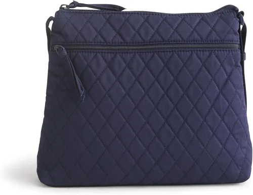 Vista 24 de Vera Bradley Bolso cruzado hipster de algodón de primera calidad con cremallera original para mujer Moonless Night