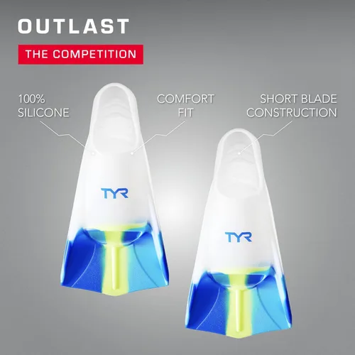 Vista 5 de TYR Stryker Aletas de Natación de Silicona - Equipo de natación para adultos para entrenamiento y carreras