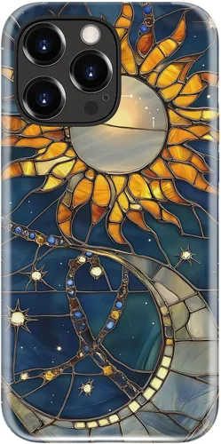 Vista 19 de LUMARKE Funda para iPhone 14/iPhone 13, lindo Y2K floral, carga inalámbrica Mosaico Tortuga Shell