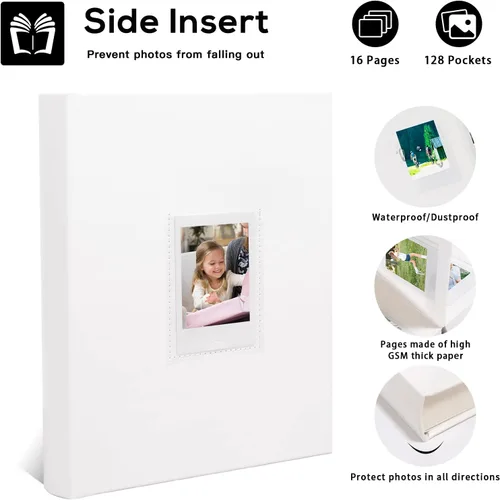 Vista 7 de Polaroid - Paquete de 2 álbumes de fotos con espacio de escritura, ventana frontal, álbumes de fotos Polaroid de 3 pulgadas para cámara instantánea