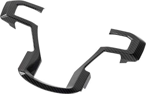 Vista 6 de Linskip Moldura para volante compatible con Ford F150 2015-2020 y F250 F350 Super Duty 2017-2022, para Ford Expedition 2018-2021, funda para Negro