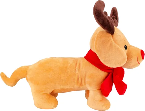 Vista 2 de Giftable World Juguete de peluche navideño para mascotas, divertido para diseños navideños con juguete masticable para perros