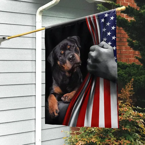 Vista 42 de Bandera Americana - Divertido Perro Pastor Alemán Bandera Americana TQN2748F, 3x5 pies. Bandera - Banderas de EE. UU. Poliéster Premium - Bandera