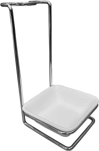 Vista 6 de Soporte vertical doble de acero para cucharas con cuencos de 4 pulgadas
