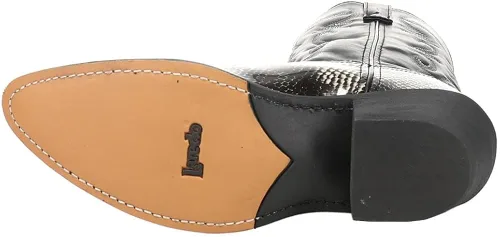 Vista 4 de Laredo Monty Croc - Botas de vestir con punta corta para hombre, color negro, Blanco