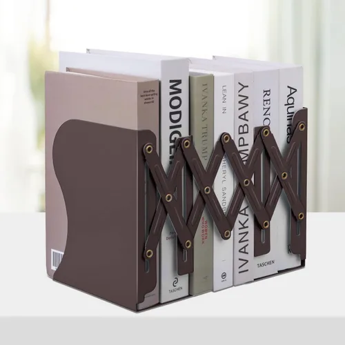 Vista 14 de Honagu Sujetalibros ajustables, extremos de metal para estantes pesados, organizador de archivos de revistas de escritorio para el hogar, oficina