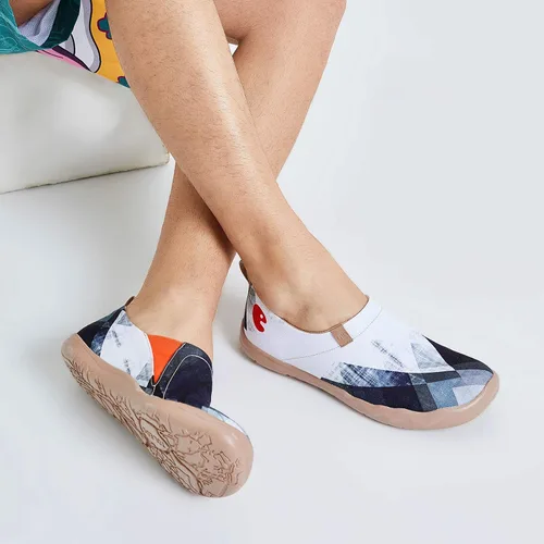 Vista 3 de UIN Zapatos de viaje con diseño artístico para hombre, mocasines informales, elegantes, ligeros, cómodos, a la moda