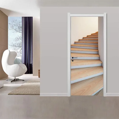 Vista 11 de Calcomanías 3D para puerta, murales para despegar y pegar, papel tapiz de caballo, calcomanías autoadhesivas extraíbles de PVC, impermeable, póster
