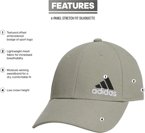 Vista 2 de adidas Gorra elástica estructurada Release 3 para hombre