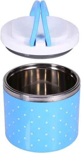 Vista 4 de Caja de almuerzo fácil,Aislamiento de acero inoxidable Contenedor de alimentos térmico Tarro de Alimentos,Preservación persistente