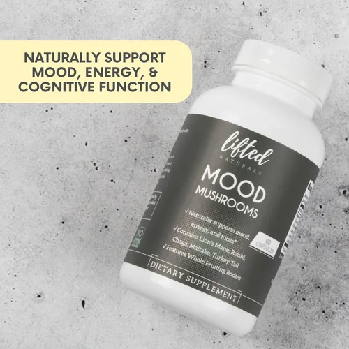 Vista 6 de Mood Hongos - Suplemento de hongos levantados - Melena de león, Reishi, Chaga, cola de pavo, Maitake - Energía, enfoque, alivio del estrés