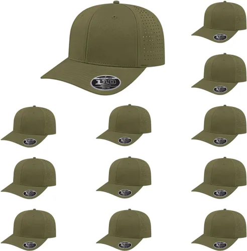 Vista 47 de Cap America i8533 Flexfit 110 Gorra Snapback Perforada de Rendimiento de Perfil Medio de 6 Paneles con Protección UV y Snapback Ajustable
