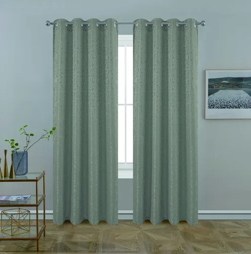 Vista 7 de BT261 Kaitlyn - Cortina jacquard (84 pulgadas), color naranja