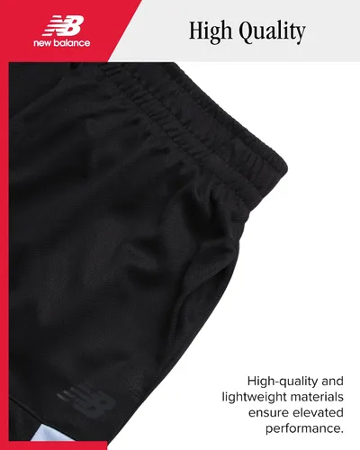 Vista 4 de New Balance Conjunto de pantalones cortos activos para niños, camiseta sin mangas de 3 piezas, camiseta de manga corta, pantalones cortos atléticos