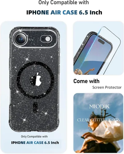 Vista 2 de MIODIK Compatible con Funda para iPhone Air, [Compatible con Magsafe] con Protector de Pantalla y Protección de Cámara Mejorada, Funda Protectora
