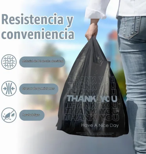 Vista 3 de ROYALNA - 200 bolsas de plástico reutilizables y desechables para restaurantes, tiendas de conveniencia, alimentos, supermercados