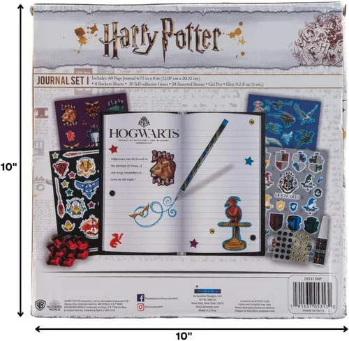 Vista 9 de Innovative Designs Harry Potter - Juego de diario brillante para niños, con calcomanías y gemas