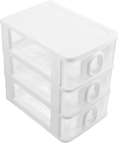 Vista 10 de PRETYZOOM Organizador de escritorio Caja de almacenamiento para suministros de oficina, maquillaje, cosméticos, diseño elegante para organización