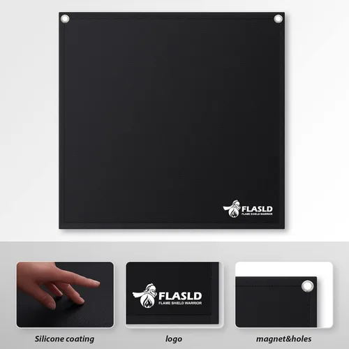 Vista 7 de FLASLD Protector de llama magnético para soldar y soldar con autógena, escudo térmico de alta temperatura de 18 x 18 pulgadas, alfombrilla