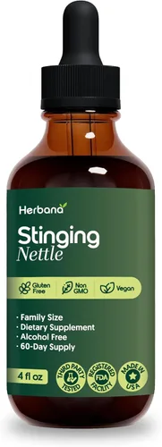 Vista 7 de Extracto líquido de hoja y raíz de ortiga picante, 4 onzas líquidas, soporte urinario y renal natural para hombre y mujer, Urtica Dioica orgánica