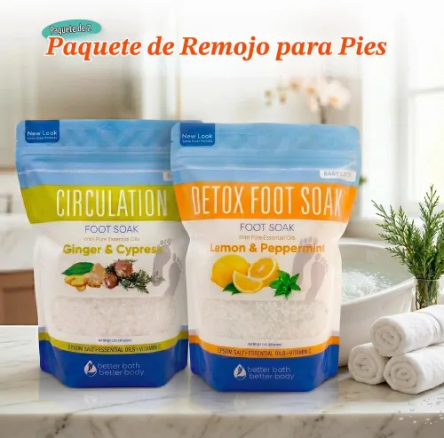 Vista 3 de Paquete de remojo de pies (paquete de 2) Spa para pies para molestias y piel seca