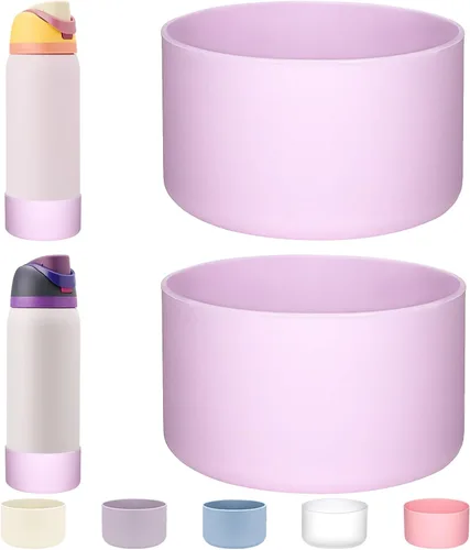 Vista 28 de WK IEASON 2 fundas de silicona para botella de agua Owala, base protectora para botella de agua Owala FreeSip Twist y Flip Flask accesorios