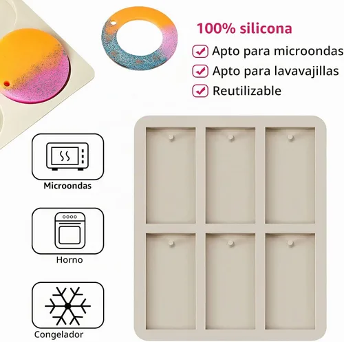 Vista 3 de Patelai - 2 moldes de silicona para derretir cera de Navidad, llavero
