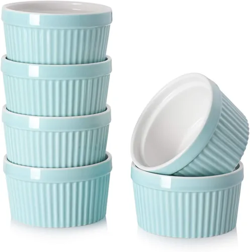 Vista 15 de DOWAN Cuencos para inmersión de 1.5 onzas, mini ramequines, pequeños platos de porcelana Ramekin, tazas de postre pequeños cuencos para condimentos