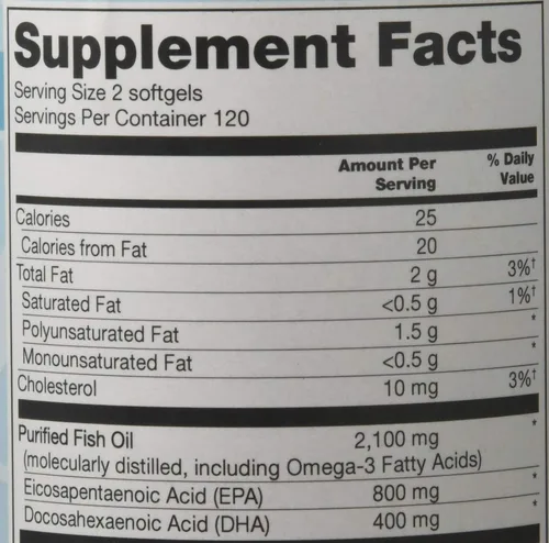 Vista 3 de Vitacost Synergy Mega EFA® Mini Geles - 1200 mg por porción Omega 3 EPA y DHA Natural Strawberry - 240 cápsulas blandas