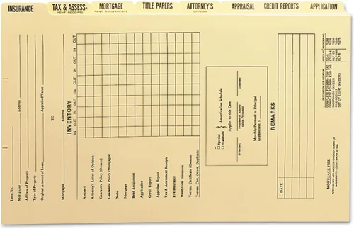 Vista 6 de Smead Pressboard Carpeta de archivo de hipoteca, 2/5-corte derecho posición plana pestaña de metal, 14-3/4"W x 10"H, altura guía, legal