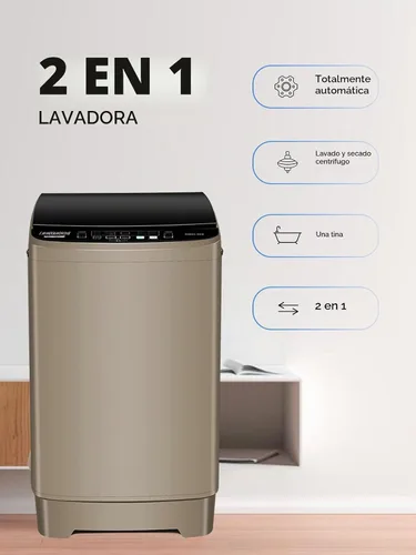 Vista 6 de F.W.WOOLWORTHS - Lavadora completamente automática de 17.7 libras con pantalla LED, lavadora de ropa con bomba de drenaje, 10 programas de lavado